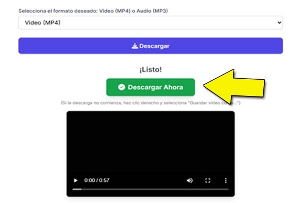 Presiona el botón descargar